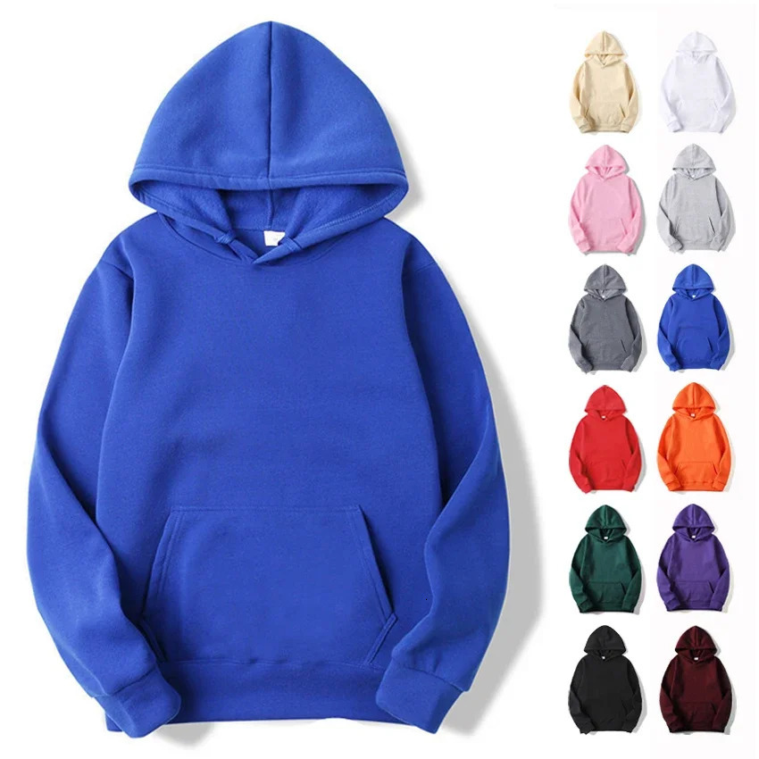 Plain Fleece Men Hoodies Sweatshirts Fashion Hooded Sweatshirt Unisex White Black Hoodies For Men Polerones Hombre Felpa Uomo 241218
