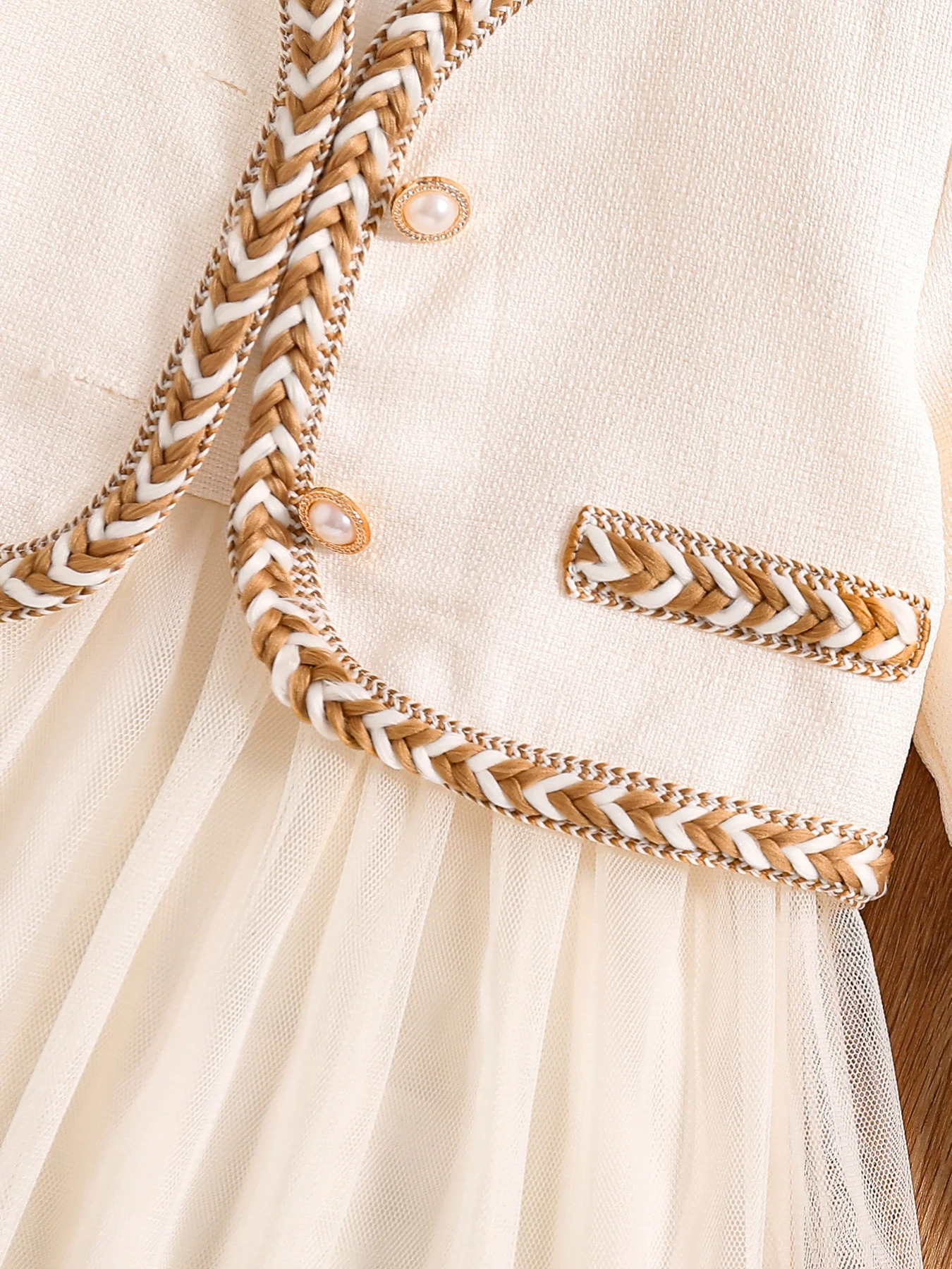 Girls autumn fashion cute dress fluffy princess dress - white 241219