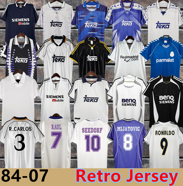 1984 85 87 88 94 96 97 98 99 Ronaldo Raul retro soccer jerseys vintage 2000 01 02 03 04 05 R.CARLOS Guti FIGO SEEDORF MIJATOVIC SERGIO RAMOS classic football shirt