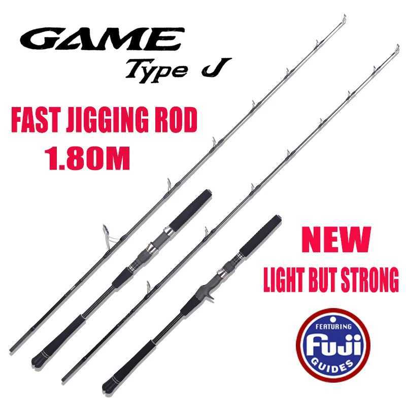 Lurekiller Japan Full Fuji Parts Fast Jigging Rod GAME Jigging Rod 1.8M PE 1-5 JIG 40-260G 20kgs Boat Rod Ocean Rod SlatwaterXJ241219