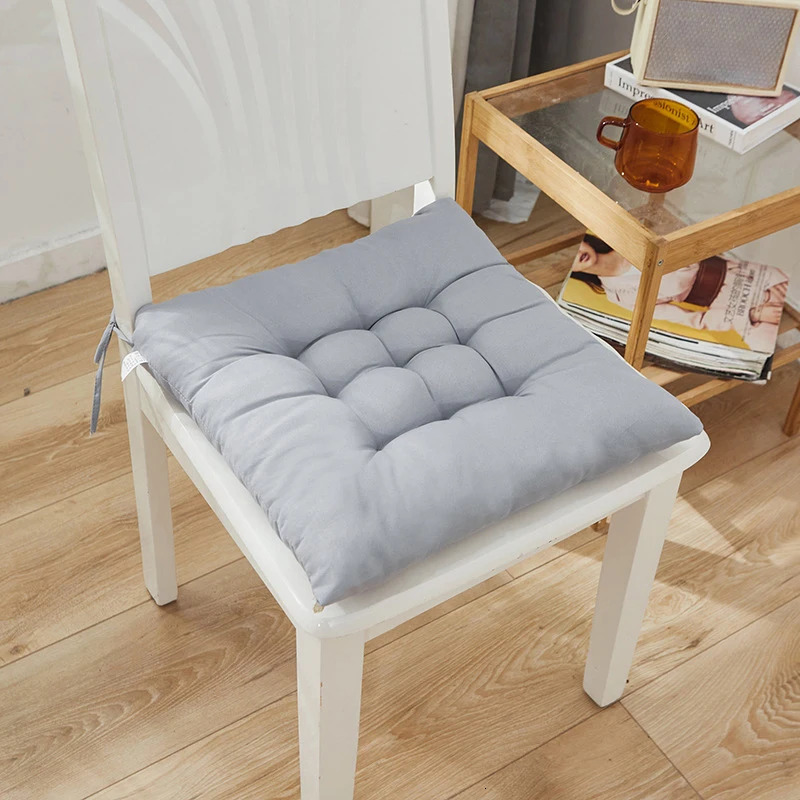 Square Chair Soft Pad Thicker Seat Cushion For Dining Patio Home Office Indoor Outdoor Garden Sofa Buttocks Cushion With Strap 241219