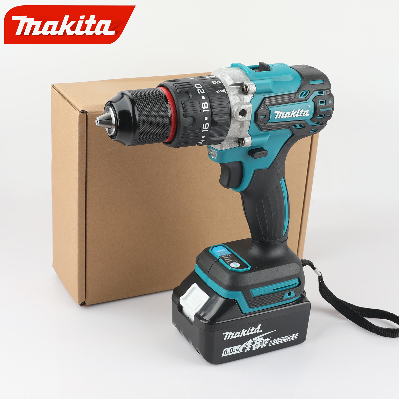 Makita DDF487 13mm power tool with 18V battery