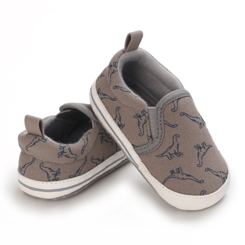 Autumn winter Infant Casual Canvas Shoes Kidsnest Dinosaur Baby Boys Girls Shoes Anti-slip Soft Cotton Sole Crib Shoes