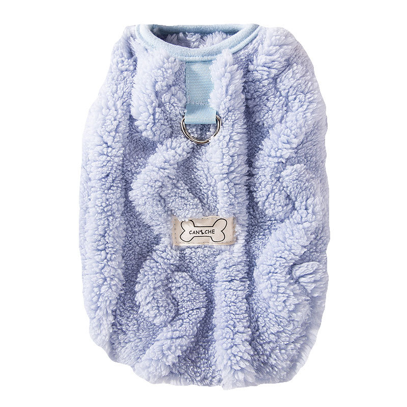 Autumn and winter cat clothes simple traction fleece thickened warm winter kitten vest pet dog clothes HS37