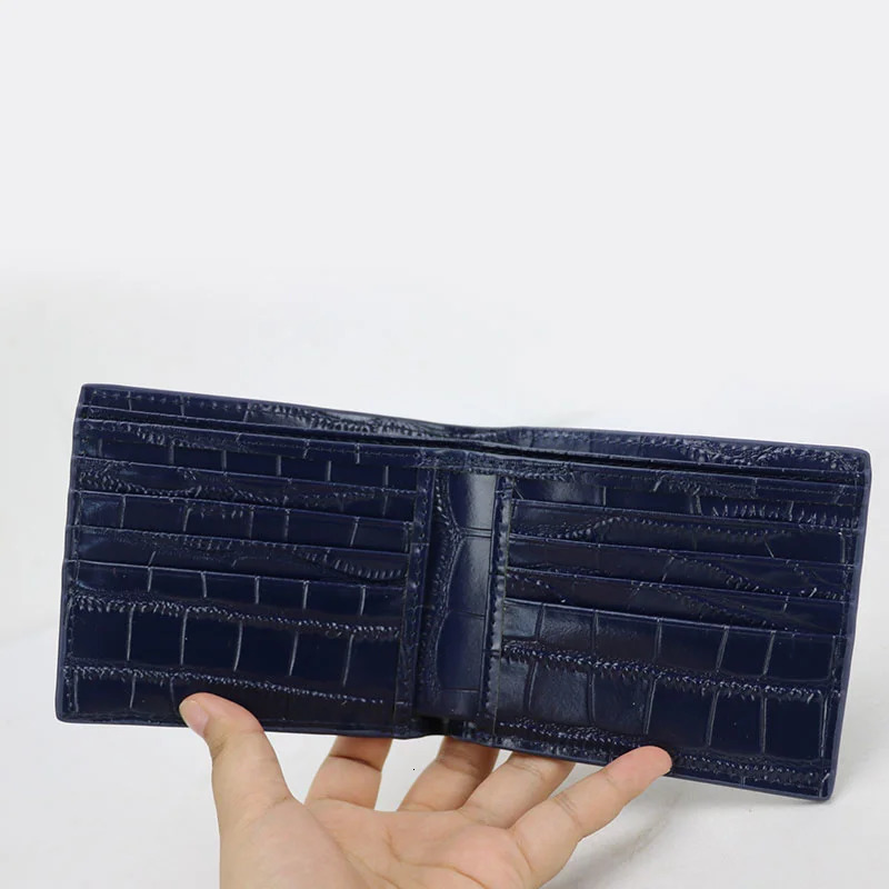 Free Custom Letters Genuine Pattern Leather Wallet Men Thin Male Purse Money Dollars Clip Credit Card Holder 241212