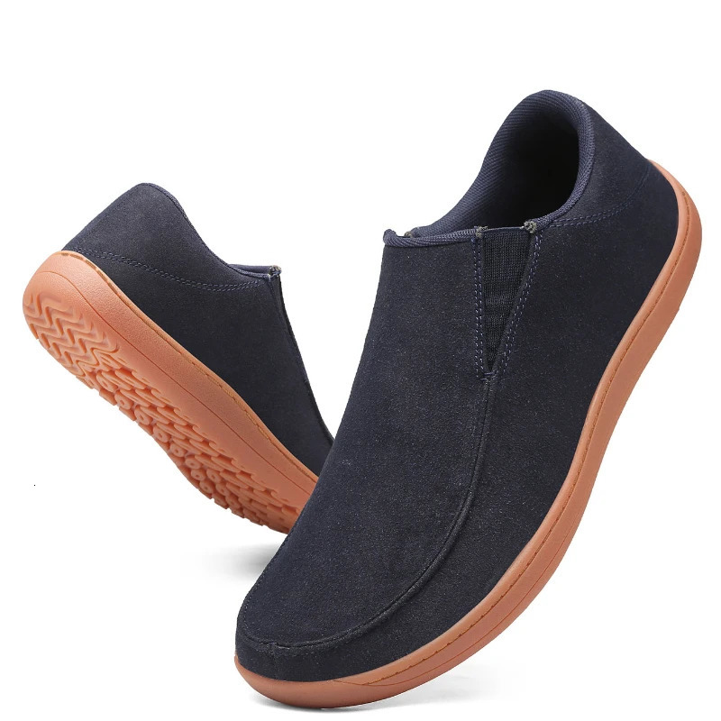 Fujeak Mens Wide Barefoot Shoes Fashionable and Comfortable Loafers Breathable Casual Mens Sports Shoes Anti slip Walking Shoes 241213