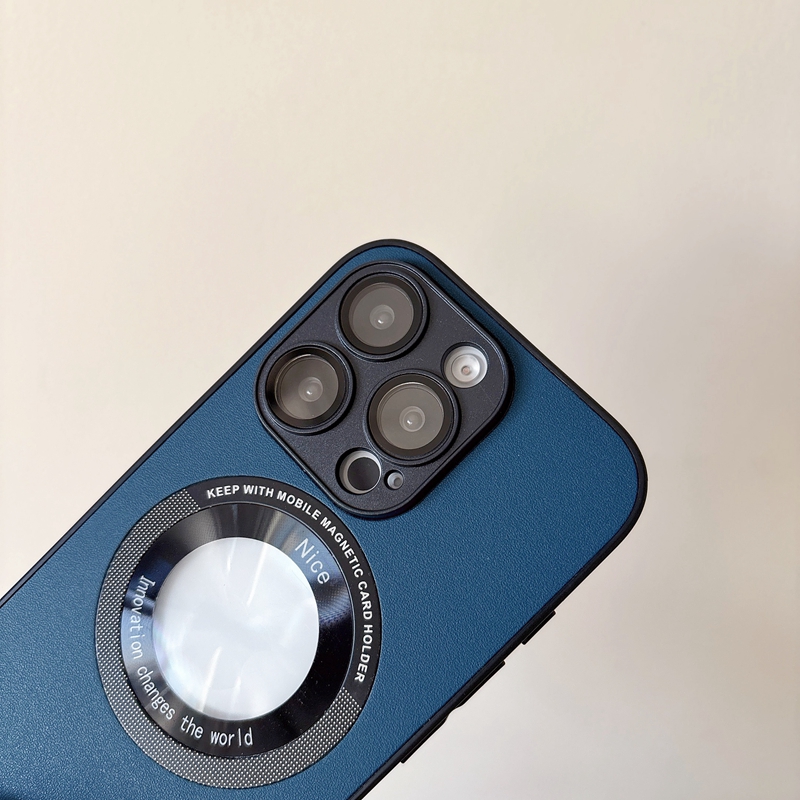 PU Leather Magnetic Wireless Charging Cases For Iphone 16 15 Pro Max 14 Plus 13 12 11 Iphone16 Soft TPU Business Camera Lens Protector Magnet Mobile P