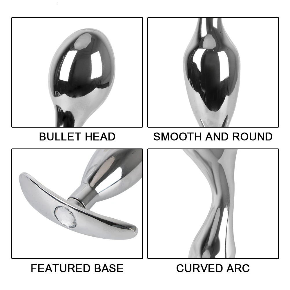 Stainless Steel Prostate Massage Sex Toys For Men Women Gay Erotic Adult Products Metal Anal Plugs Anus Stimulator Butt Plug 241219