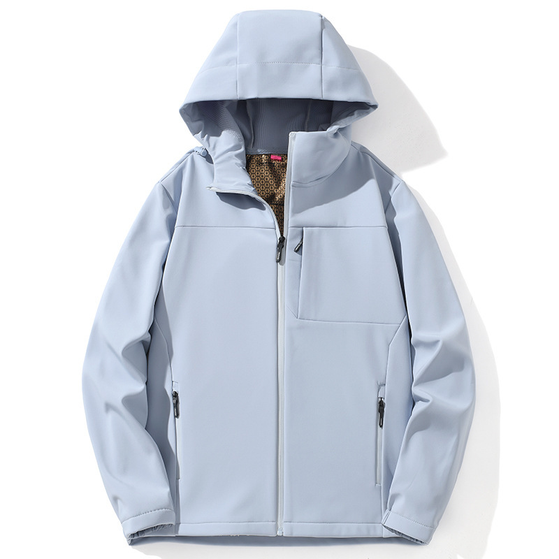 M12193 Autumn new men's outdoor single-layer jacket with hooded cardigan