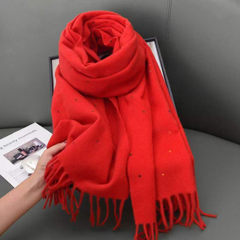 T017 scarf women's autumn and winter new warm thick neck scarf student Korean version all-match shawl
