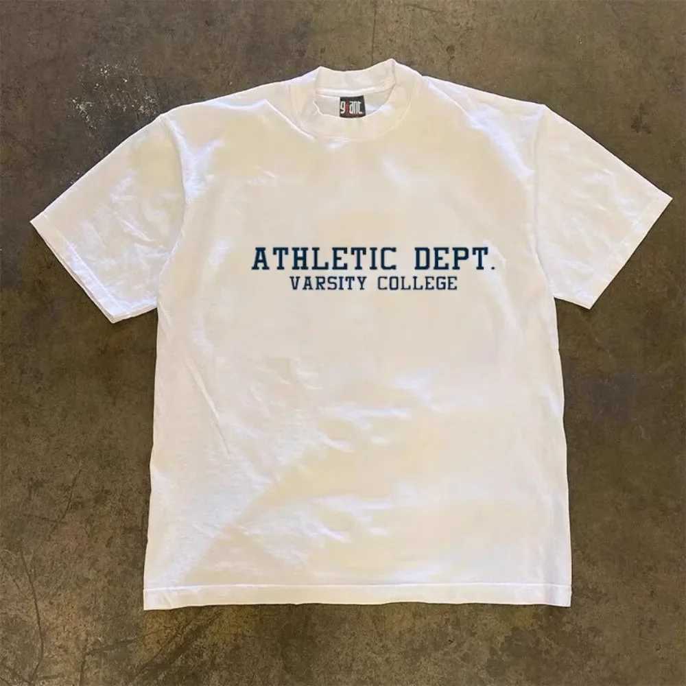 Men's T-Shirts Vintage Printed Mens T-Shirt Cotton Casual O-Neck Short Sleeve Womens Streetwear Gatorade Oversize Vacation Style Tees Tops z25021