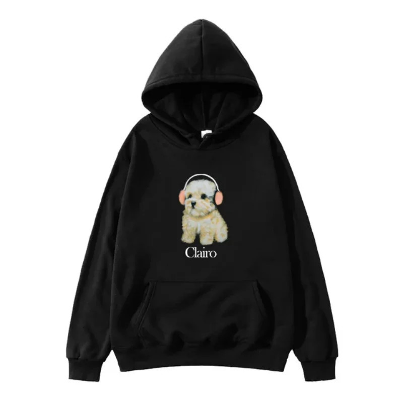 trend Clairo Dog print hoodie the sports shirt men and women fall winter harajuku hooded fun clothes 241218