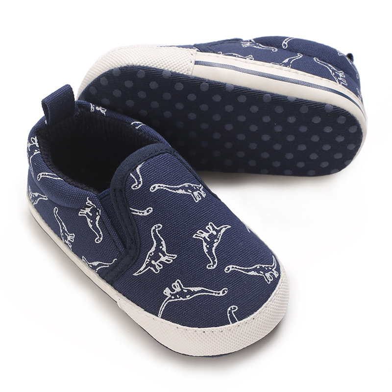Autumn winter Infant Casual Canvas Shoes Kidsnest Dinosaur Baby Boys Girls Shoes Anti-slip Soft Cotton Sole Crib Shoes