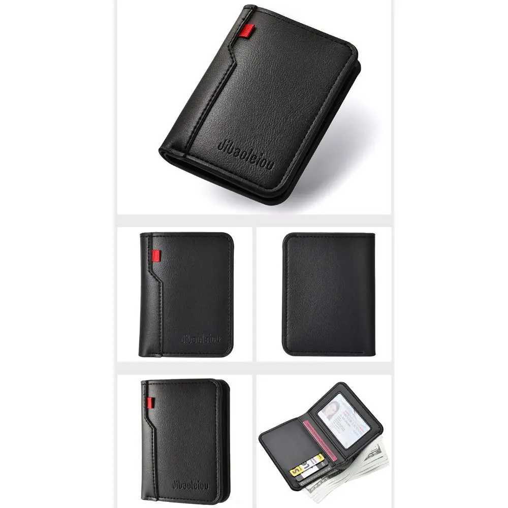 Hot Sale Minimalist PU leather retro mens wallet soft and lightweight coin wallet ultra-thin wallet wallet mens wallet Z241219