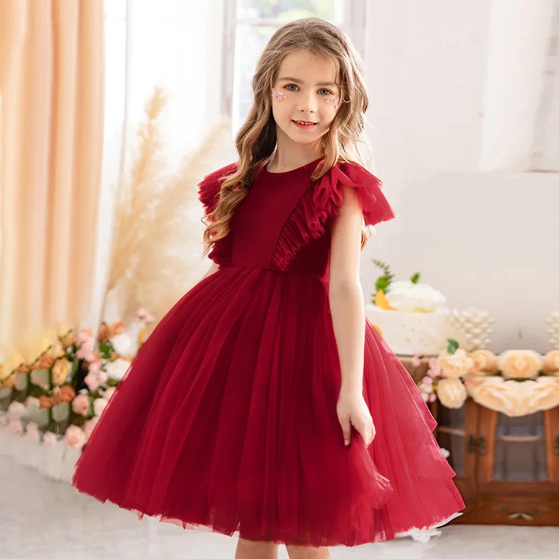 Baby Girls TUTU Dress Sequined Kids Children Vest Dress Mesh Tutu Sleeveless Casual Dresses Spring Autumn Clothes L19227 241219