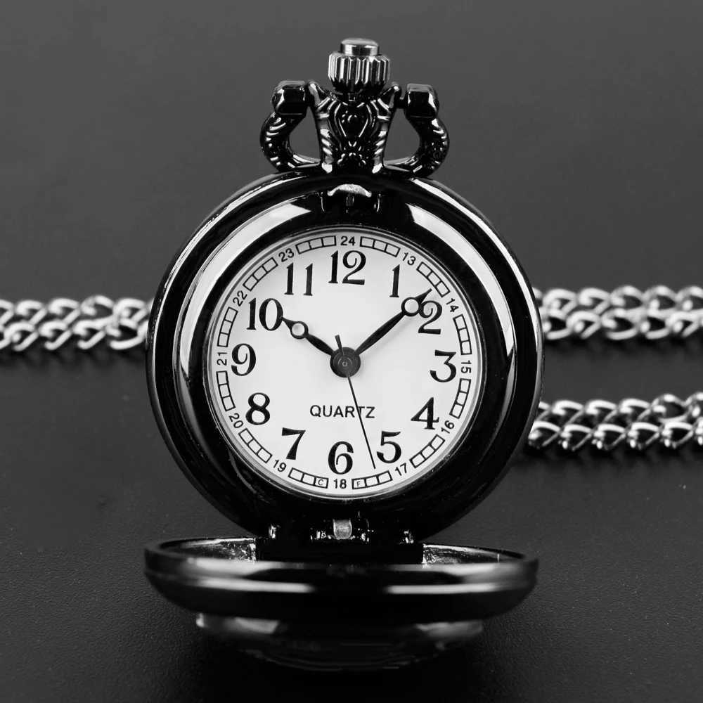 Back to The Future Vintage Glass Dome Pocket with Chain Necklace Vintage Quartz Pendant es Clock Chain Mens WomenXJ241219