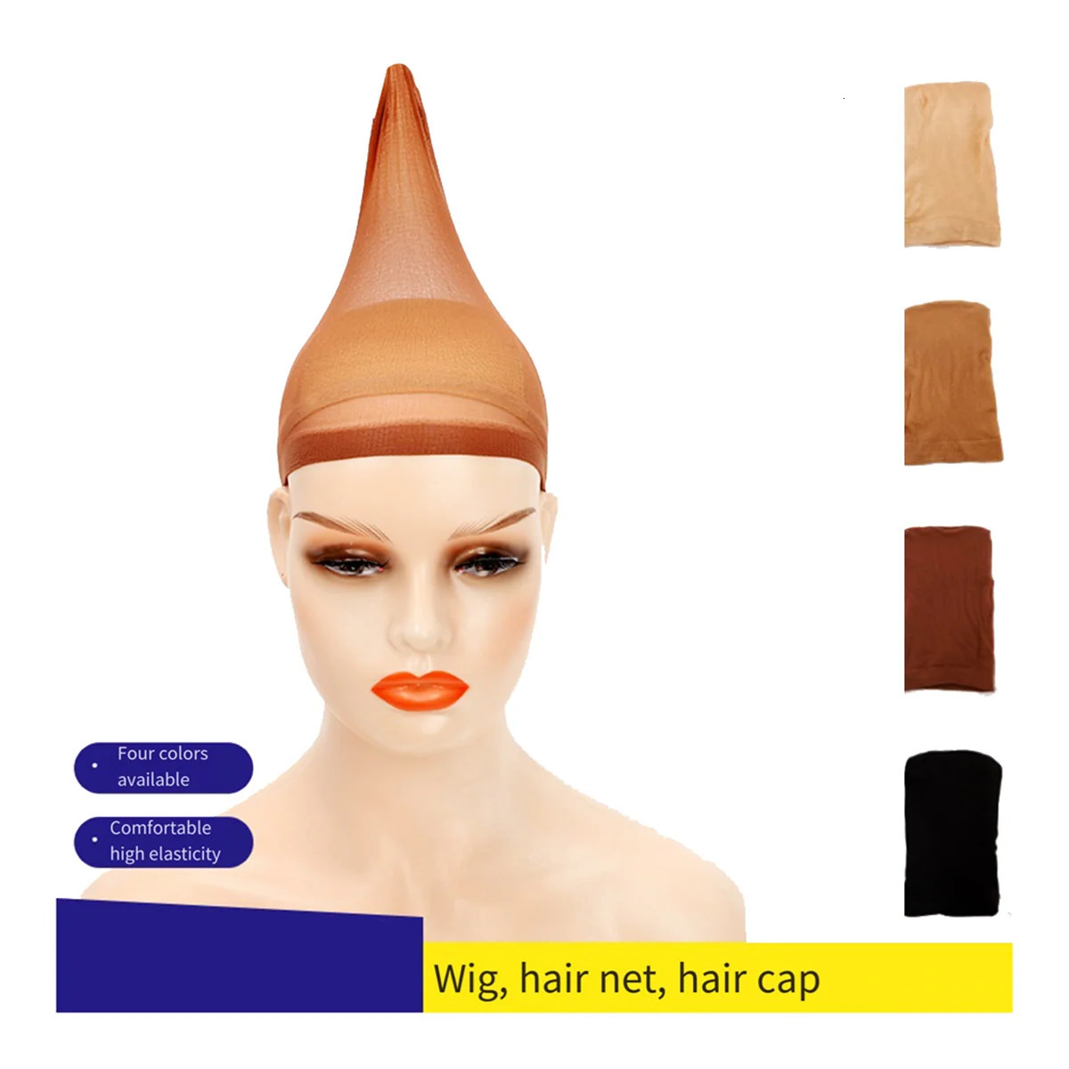 HD Wig Cap Stocking Cap Transparent Wig Cap Thin Nylon Cap Multifunctional Convenient CoversBrown 20 Pcs 241219
