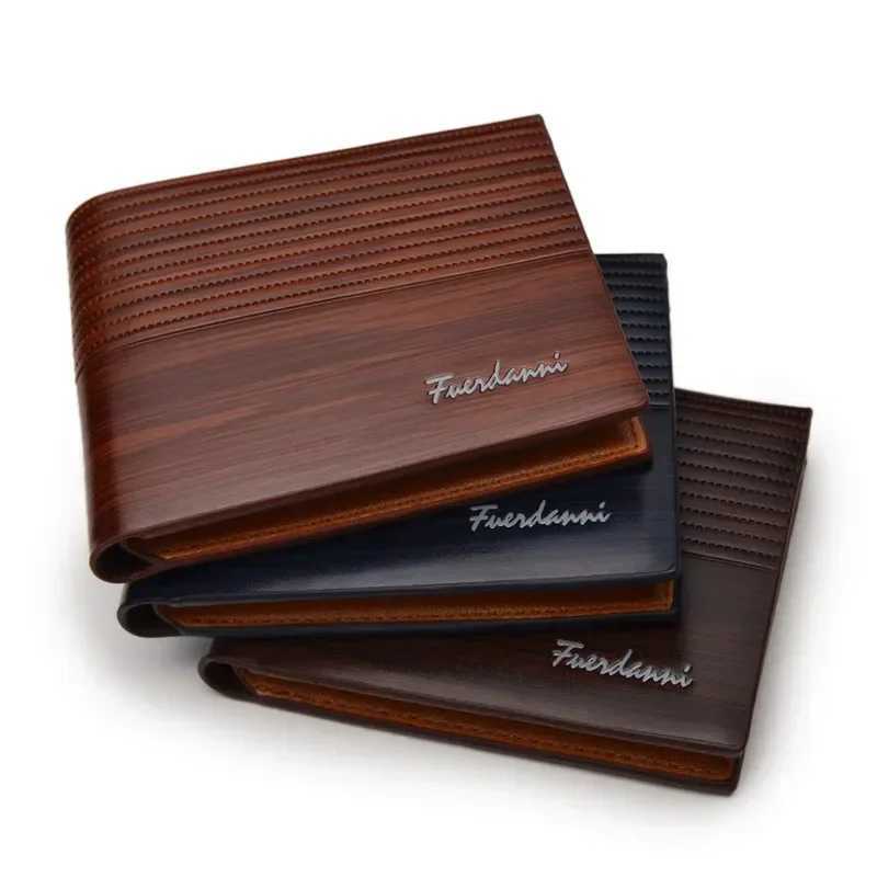 Hot Sale vintage mens leather wallet brand luxury short ultra-thin mens wallet CARD USD price Portomonee Carteria Z241219