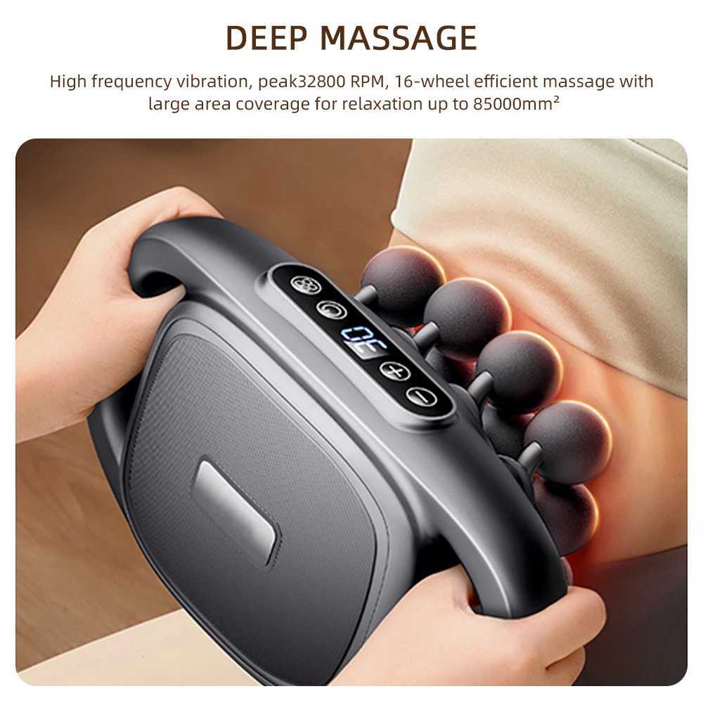 16-Head Fascia Gun High Frequency Vibration Body Massage ManeXJ241219