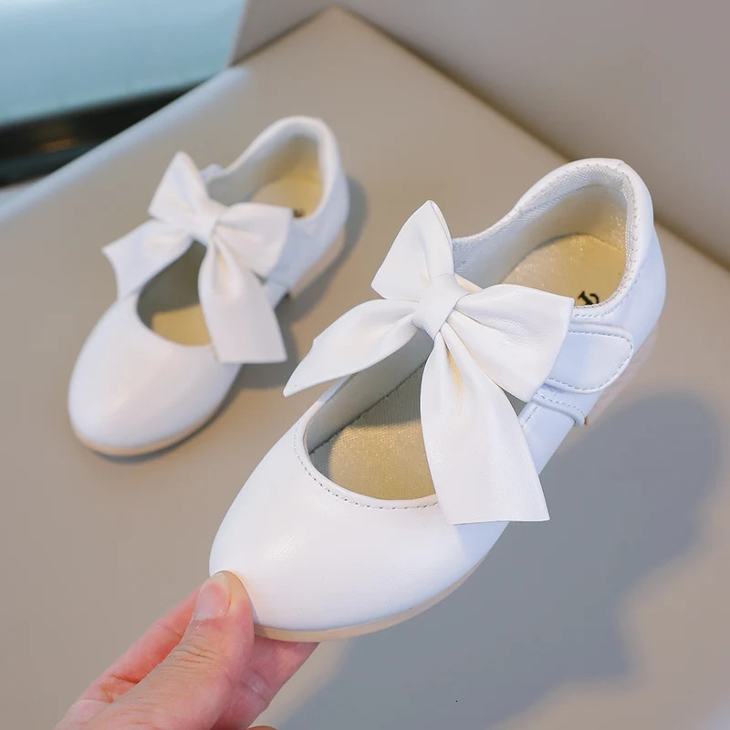 Girls Princess Shoes Shallow Bowknot Metallic Color Fashion Sweet Girls Mary Janes Shoes Light Non-slip 26-36 Kids Ballet Flats 241219