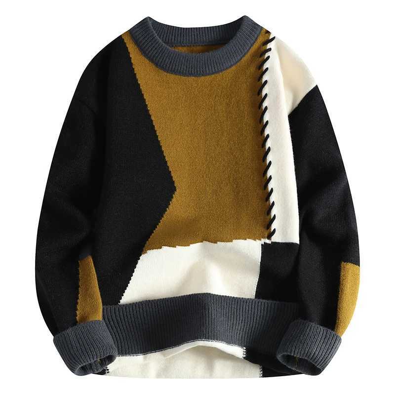 Mens casual knitted sweater for autumn and winter womens oversized warm knitted sweater W241219