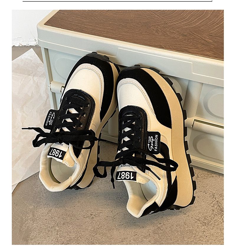Spring and summer hot new shoes women sports running 2025 Korean version of the niche Instagram patchwork color casual single shoe wholesale