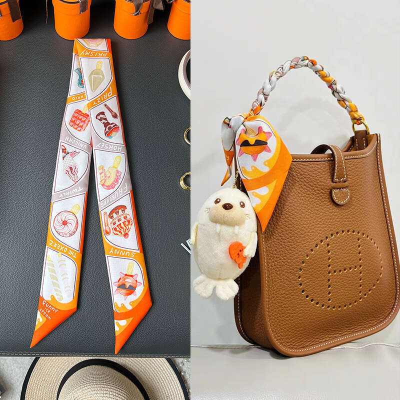 New100% Silk Scarf Luxury Designers Design womens Scarves Silk Hair Scarf Headscarf cravat Bag decoration 66666666666