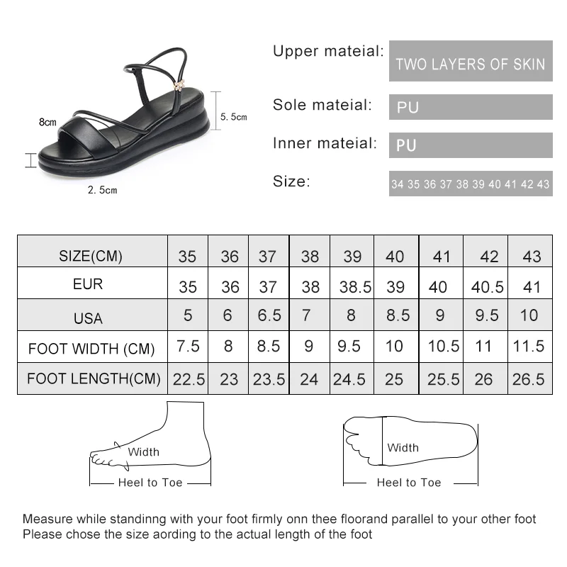 AIYUQI Women Sandals Large Size Summer Wedge Women Sandals Open Toe Roman Sandals