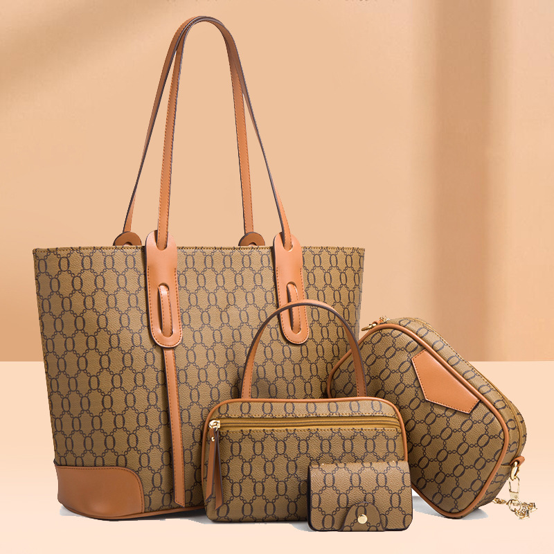 2025S designer new handbag fashion tote trendy shoulder diagonal cross large capacity four piece set mother and woman bag
