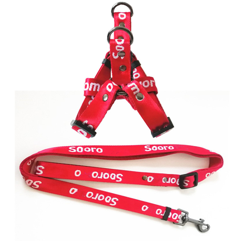 Supplies Three Sets with Collars Suit Outdoor Walking Designer Vest Style Dog Leash Harness Letter Printing Free shipping