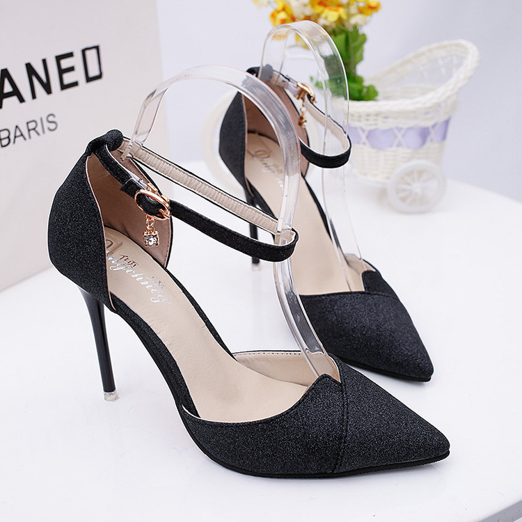 Ddmywed Spring/Summer New Solid Color Water Diamond High Heel Fashion Sandals Women's Shoes Chinese Brand Shoes F1219-38 ddmythur