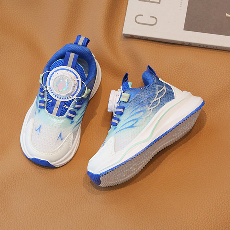 Toddler Sport Shoes Spring New Boy Basketball Rotating Buckle Kids Shoes Kidsnest Fashion Girl Light Running Trainer Shoes Sizes US5C-US1Y