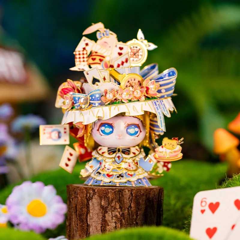 MY Alice in Wonderland 3D metal assembly model puzzles handmade DIY halloween gifts to friends exquisite tabletop ornamentsXJ241218