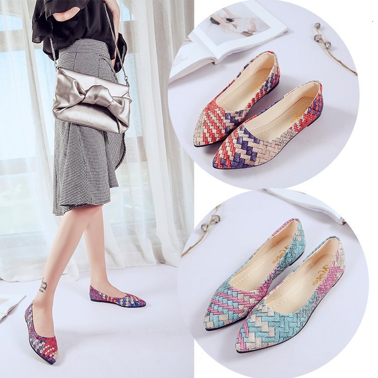 Flat Singles Ddmywed Spring New Pointed Heel Shallow Mouth Shoes Korean Version Simple Four Season For Women S Chinese Brand F Ddmysaturn