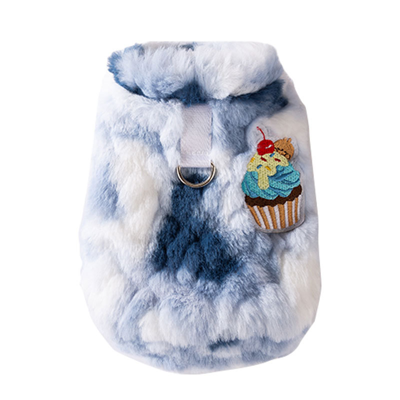 Dog clothes, autumn and winter, vest velvet clothes, teddy bear, small dog pet clothes HS33