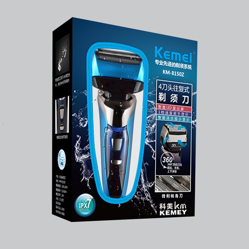 8150 Wet Dry 3 Speed Rechargeable Shaver For Men Beard Electric Razor Facial Shaving Hine 4-Blade System