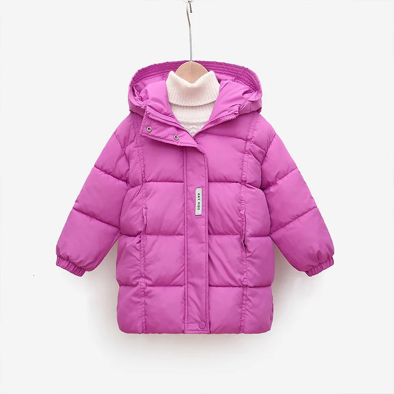 Boys Girls Winter Down Jackets Teenager Thicken Warm Hooded Coats Kids Casual Long Clothing Children Autumn Windproof Parkas 241218