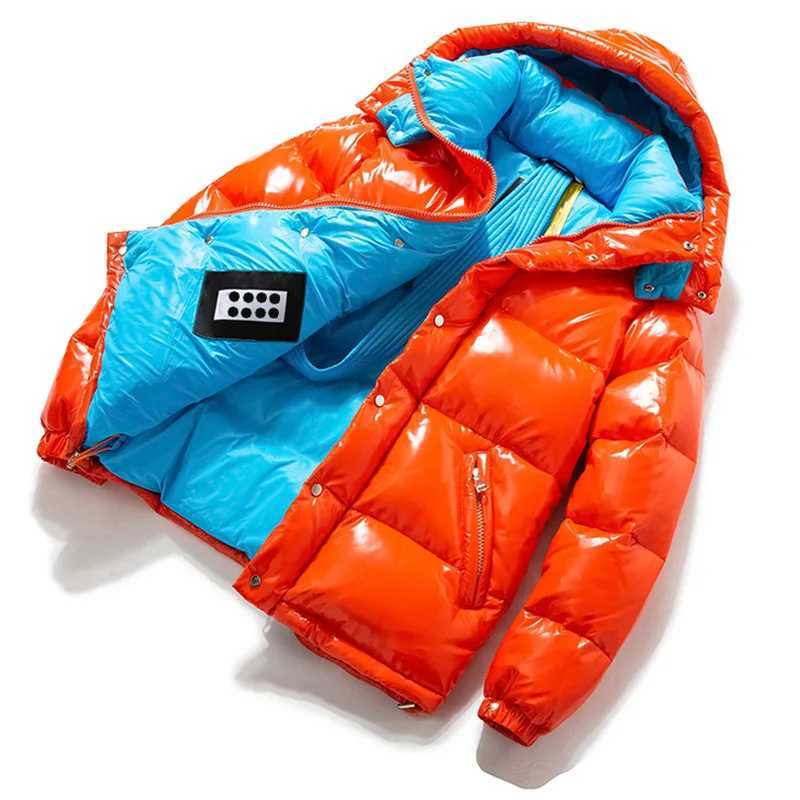 2023 New Fashion Overcoat Mens Thickened Waterproof Winter Coat Blue Glossy 90% White Duck Down Puffer Jacket Men WomenXJ241219