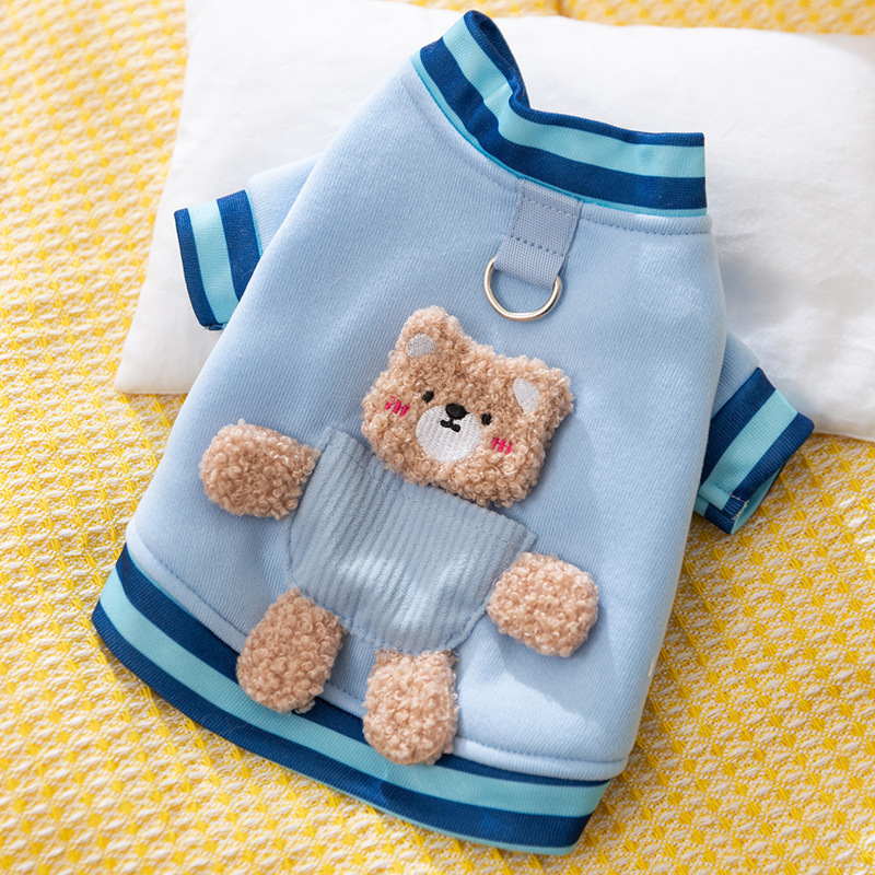 Autumn and winter dog clothes, cute teddy hoodie, teddy autumn design, cat two legged pet clothes Dog Apparel Pet Clothes