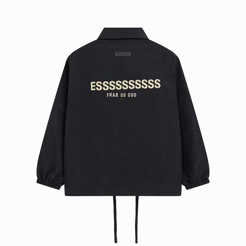 Designer Jacket for Men Women Lapel Button Breathable Mesh Drawstring Casual Coat Spring Autumn Couple Sports Jacket Free Shipping
