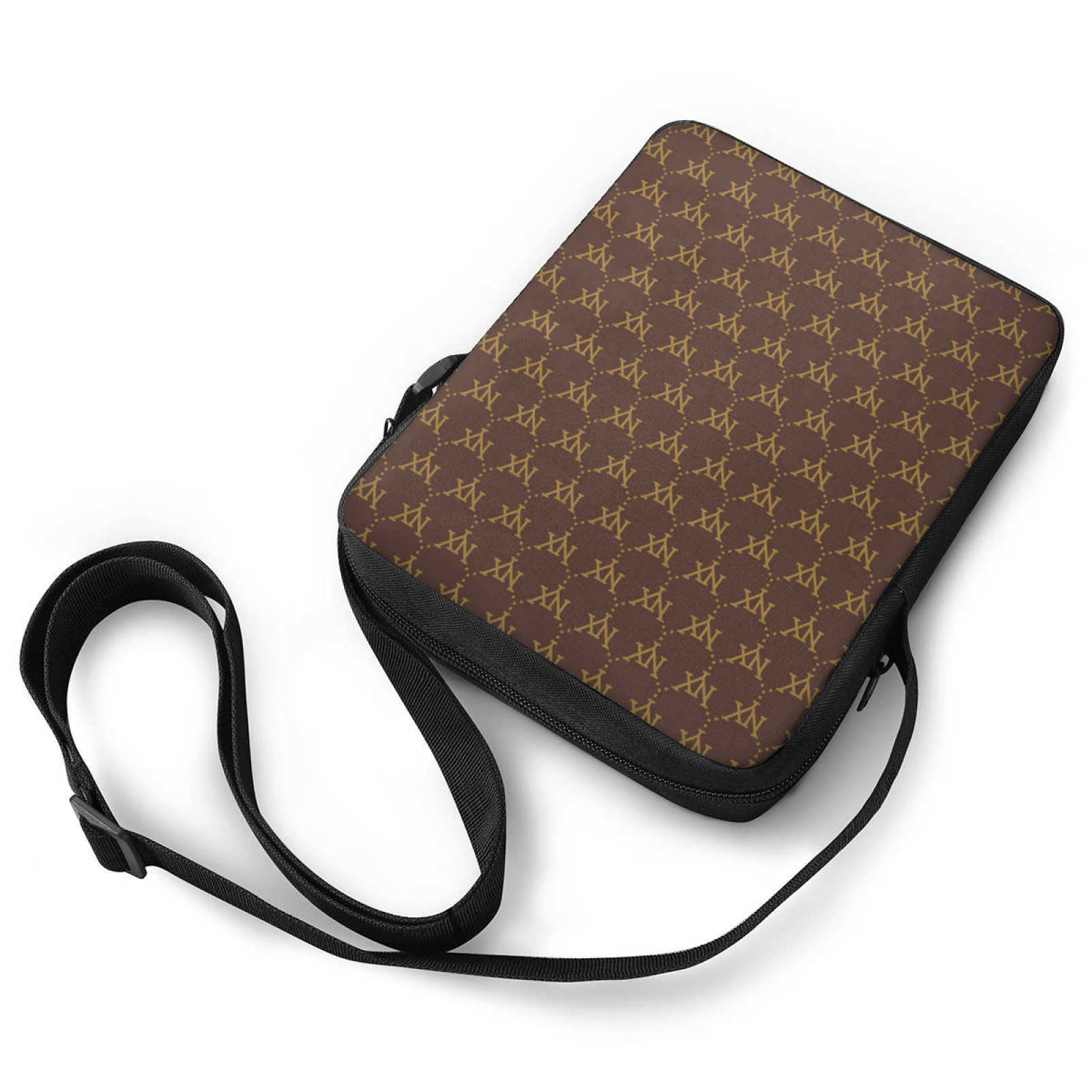 NXY Shoulder Bags Polyester Chain Shoulder Crossbody Square Bags For Women Letter Womens Designer Wide Strap Handbag Trend Female Armpit Bag