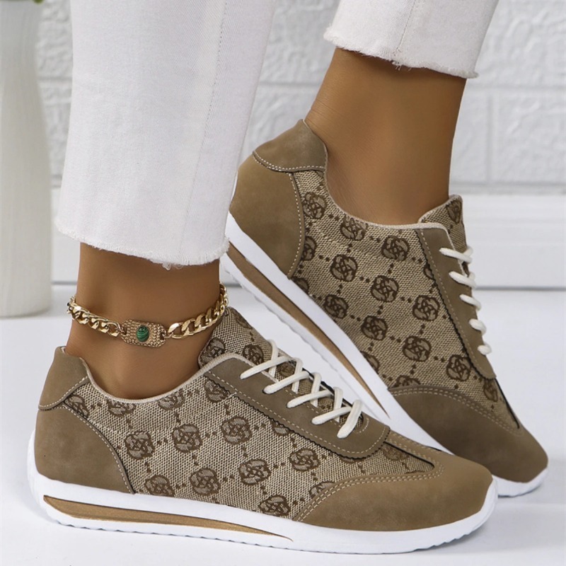 New retro embroidery brand design women's 2025 autumn trend sports shoes designer women's lightweight flat shoes casual shoes