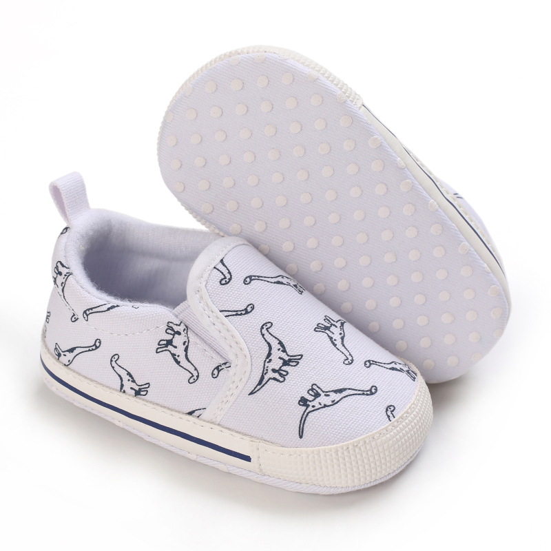 Autumn winter Infant Casual Canvas Shoes Kidsnest Dinosaur Baby Boys Girls Shoes Anti-slip Soft Cotton Sole Crib Shoes