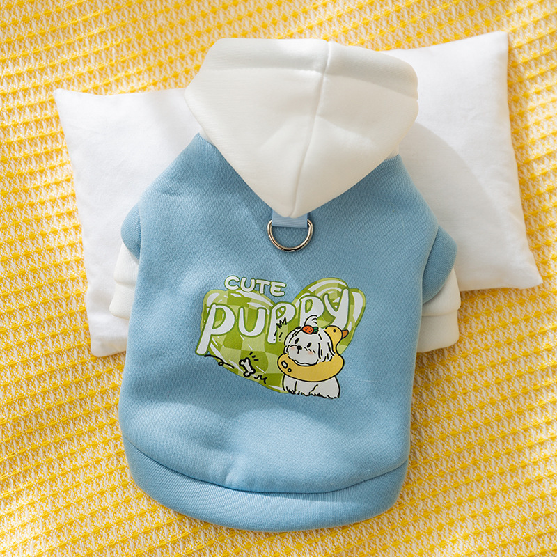 New autumn and winter trendy and cool casual little dog clothes, hoodies, thin designs for cats, small and medium-sized