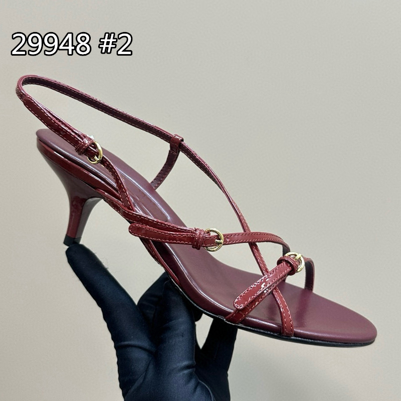 2025 Sandal High Heel Shoe Chain Line Fashion Style Shoes Luxury Design Office Lady Sandals