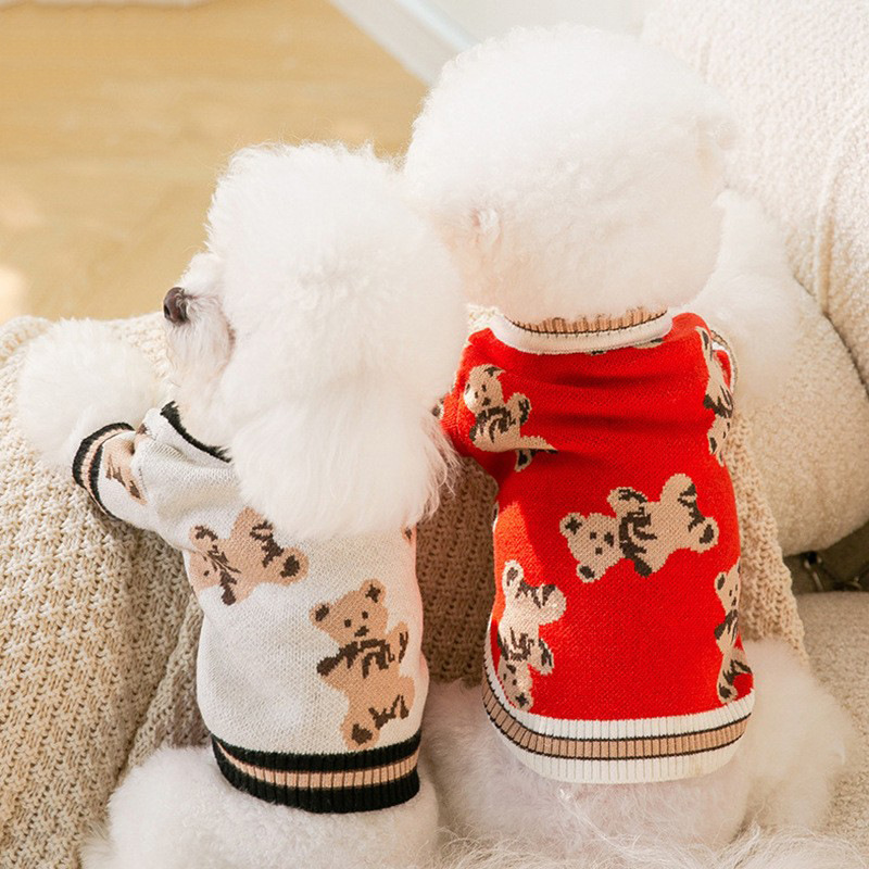 Autumn and winter, cute sweaters with full prints for dogs and cats, two legged small and medium-sized dogs,Dog Apparel Pet Clothes