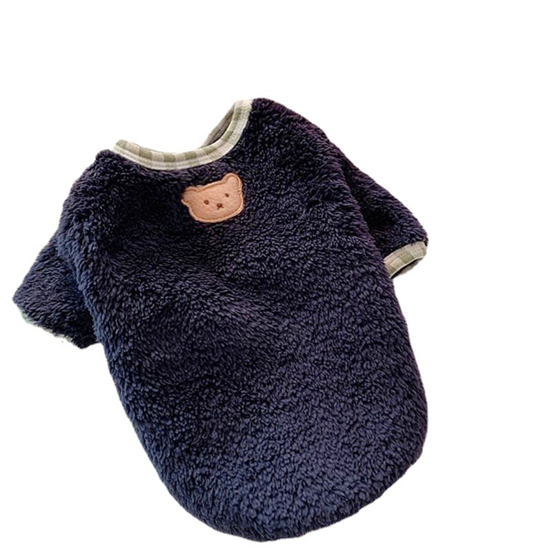 Dog Apparel Pet Autumn/Winter Breasted Cardigan Sweater INS Teddy Small Cat Contrast Designer Clothes