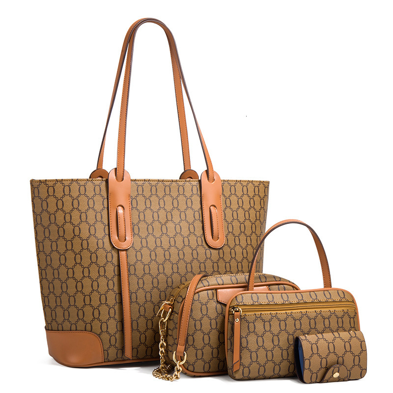 2025S designer new handbag fashion tote trendy shoulder diagonal cross large capacity four piece set mother and woman bag
