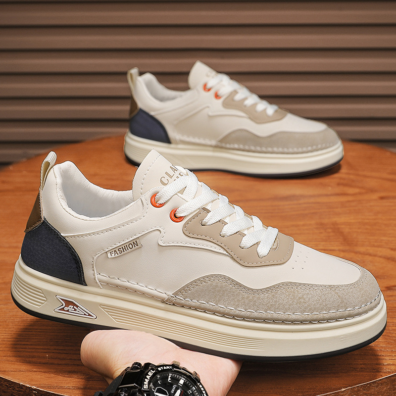 Men Casual Shoes Fashion Flat Bottom Niche Designer Shoes Versatile Soft Sole Popular Triple Grey Beige Free shipping