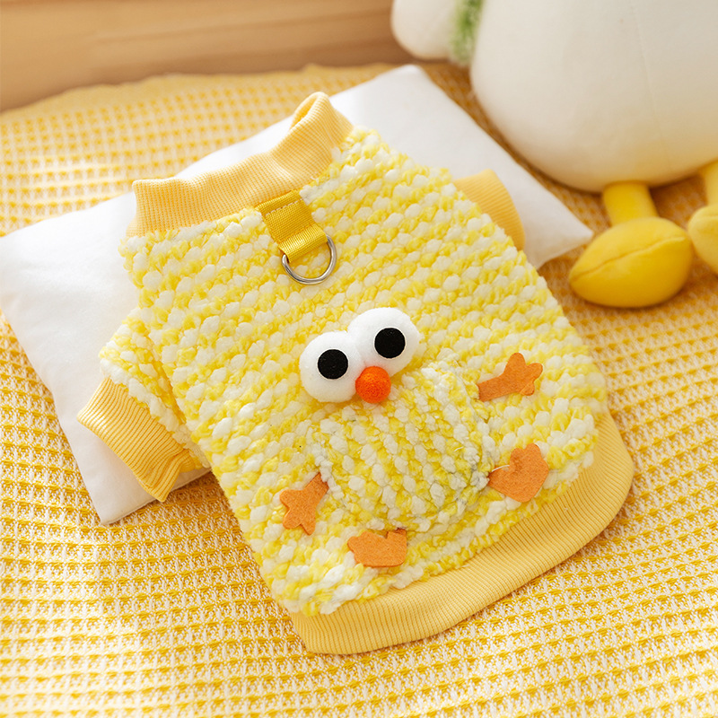 Dog clothes, autumn and winter velvet mouth bag, two foot velvet clothes, teddy cat clothes, pet clothing and supplies HS35